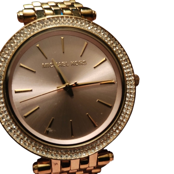 Michael Kors Gold Watch with Crystal Accents - Picture 1 of 4